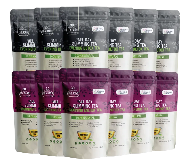 Buy All Day Slimming Tea official 6 month best value morning and evening tea pouches